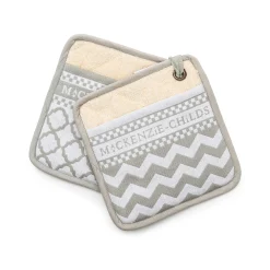 Best MacKenzie-Childs Zig Zag Potholder - Sterling - Set Of 2