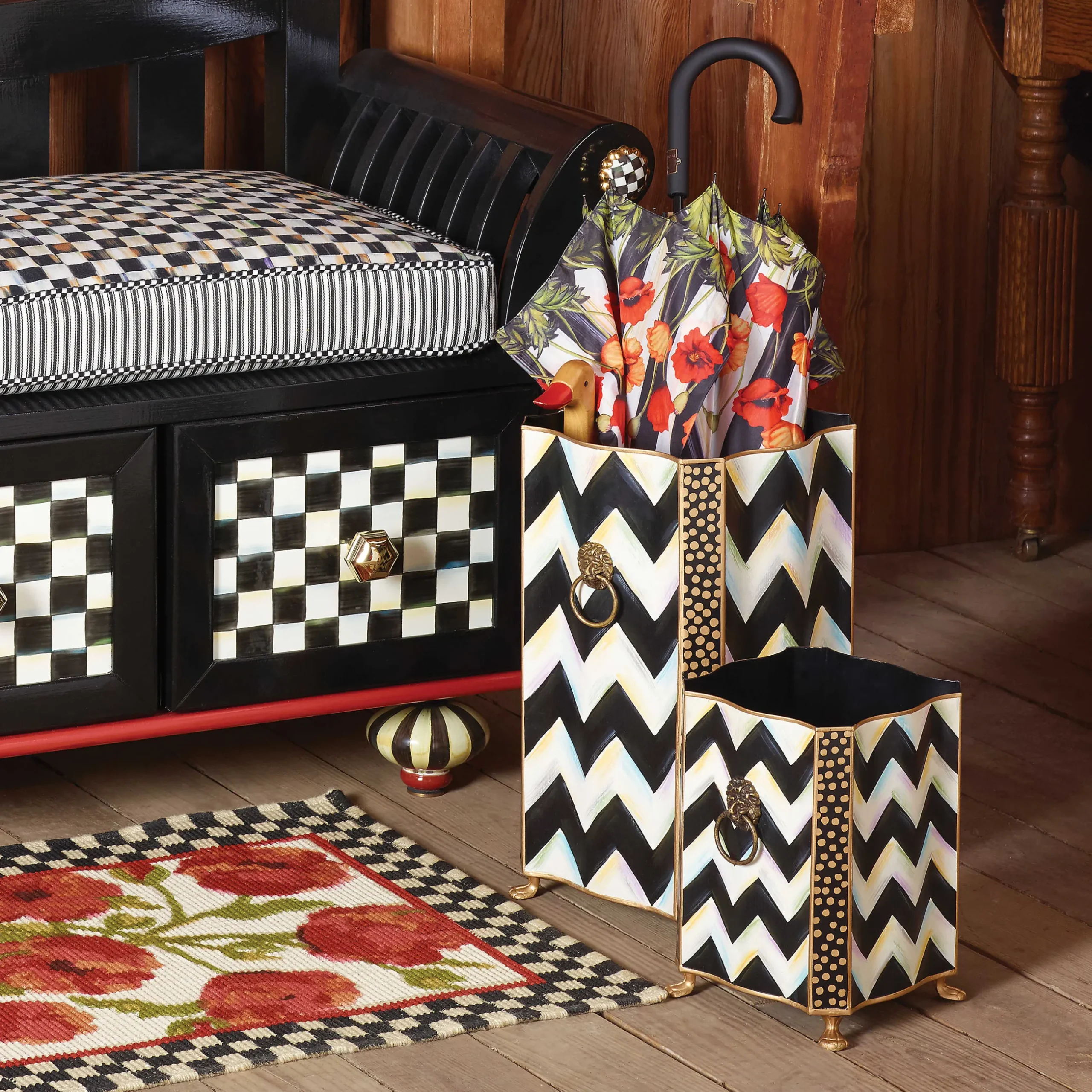 Outlet MacKenzie-Childs Zig Zag Umbrella Stand