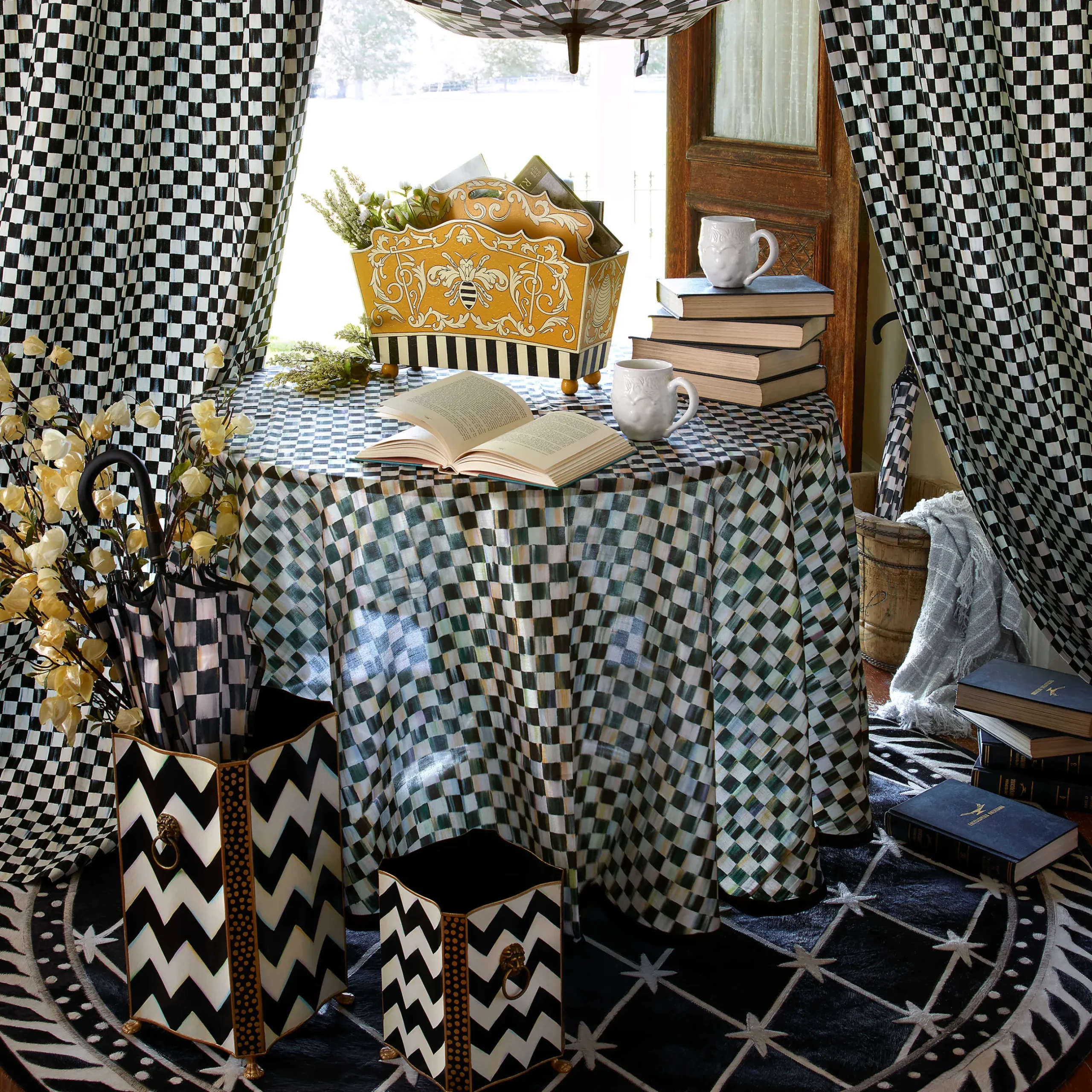 Outlet MacKenzie-Childs Zig Zag Umbrella Stand